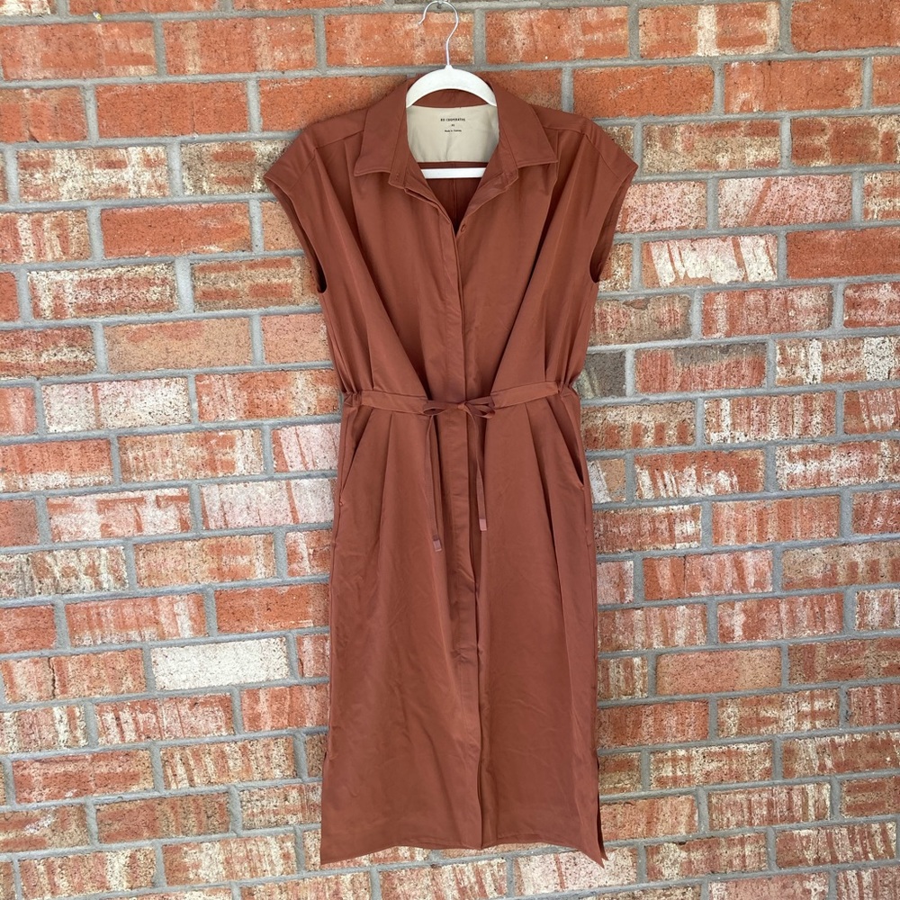 REI Sun-Up Shirt Dress 3/4 length casual dress